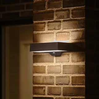 Monay Square LED-Solar-Außenwandlampe schwarz IP44 von Nordlux in Schwarz – Produktfoto 1 von 5