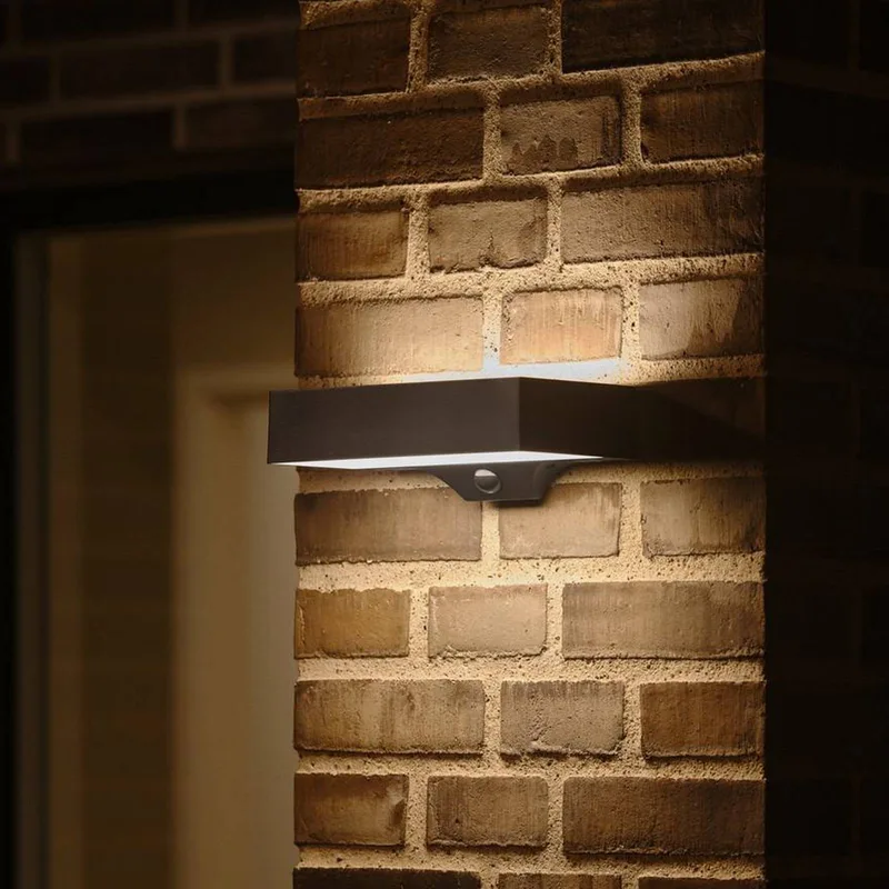 Monay Square LED-Solar-Außenwandlampe schwarz IP44 von Nordlux in Schwarz – Produktfoto 1 von 5
