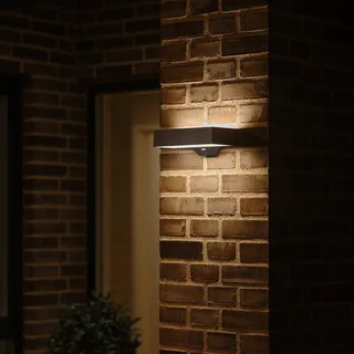 Monay Square LED-Solar-Außenwandlampe schwarz IP44 von Nordlux in Schwarz – Produktfoto 2 von 5