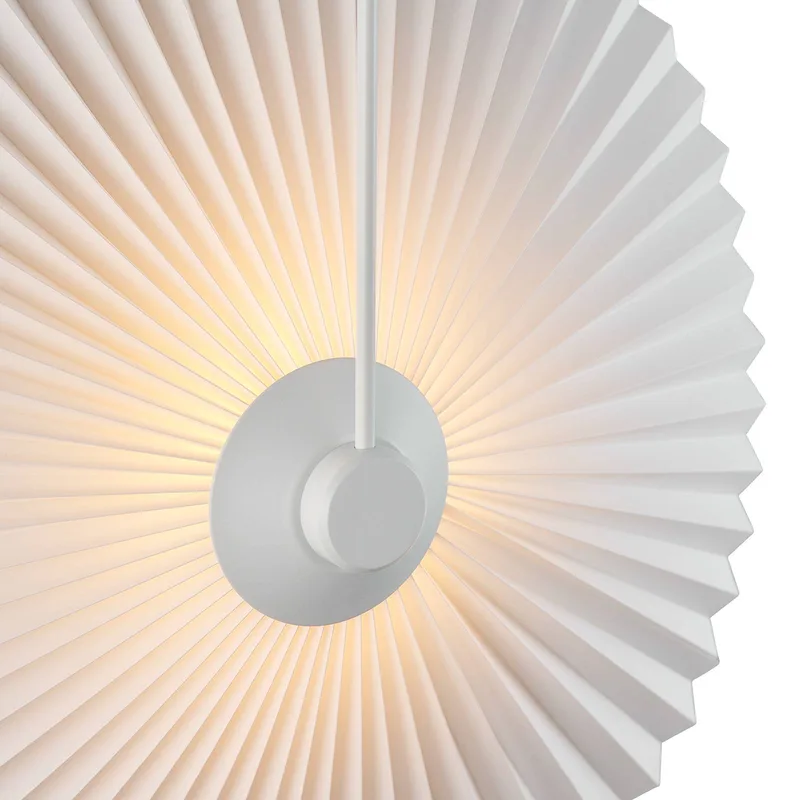 Nadia-wandlamp-geplisseerde kap-E27-wit fra Nordlux i Hvid – produktbillede 3 af 4