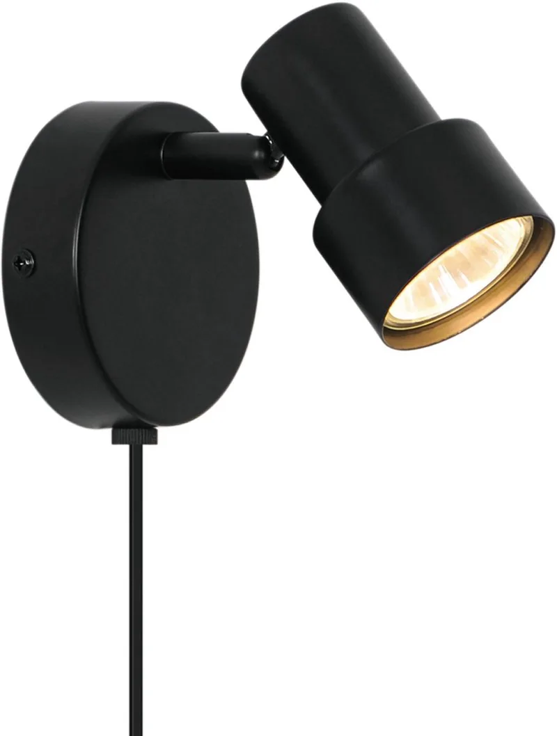 Boston Spot Applique Murale Noir de Nordlux en Noir – photo produit