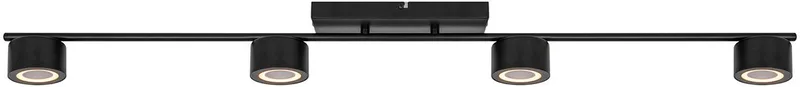 Spoterie CLYDE 4 Rail - LED intégrée métal noir - blanc chaud 2700k IP20 de Nordlux en Noir – photo produit