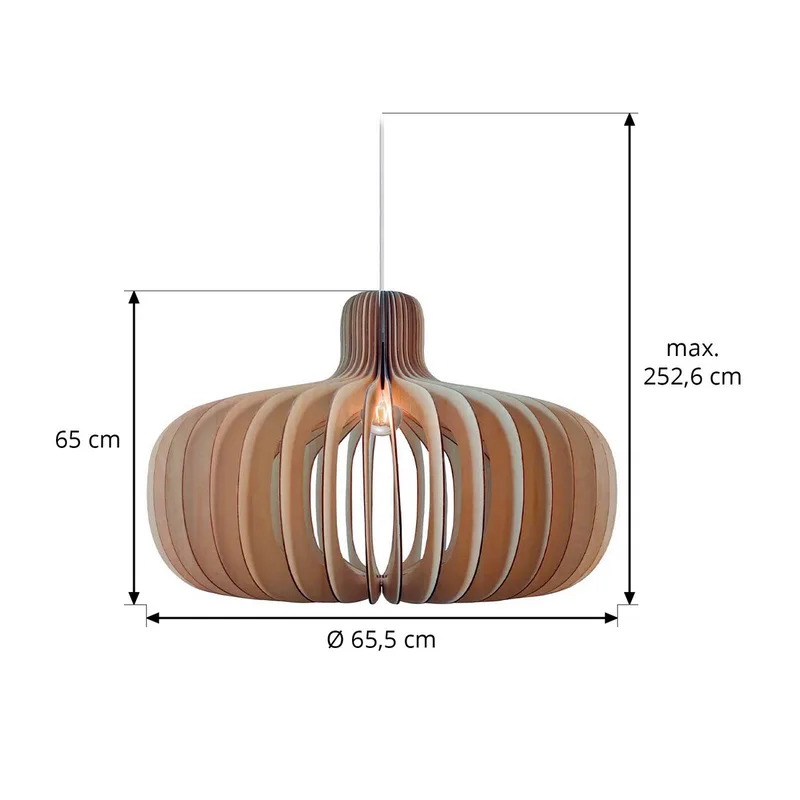 Nordlux-Hazo 65-E27-Hout de Nordlux en Naturel – photo produit 3 sur 3
