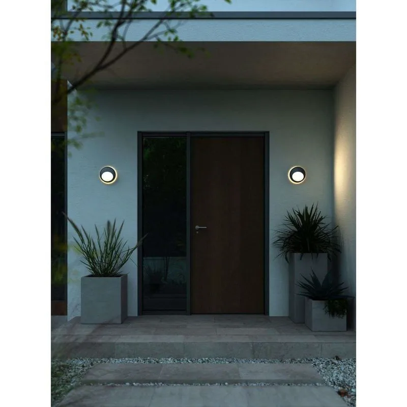 Applique d'extérieur Oliver Round Black de Nordlux – photo produit