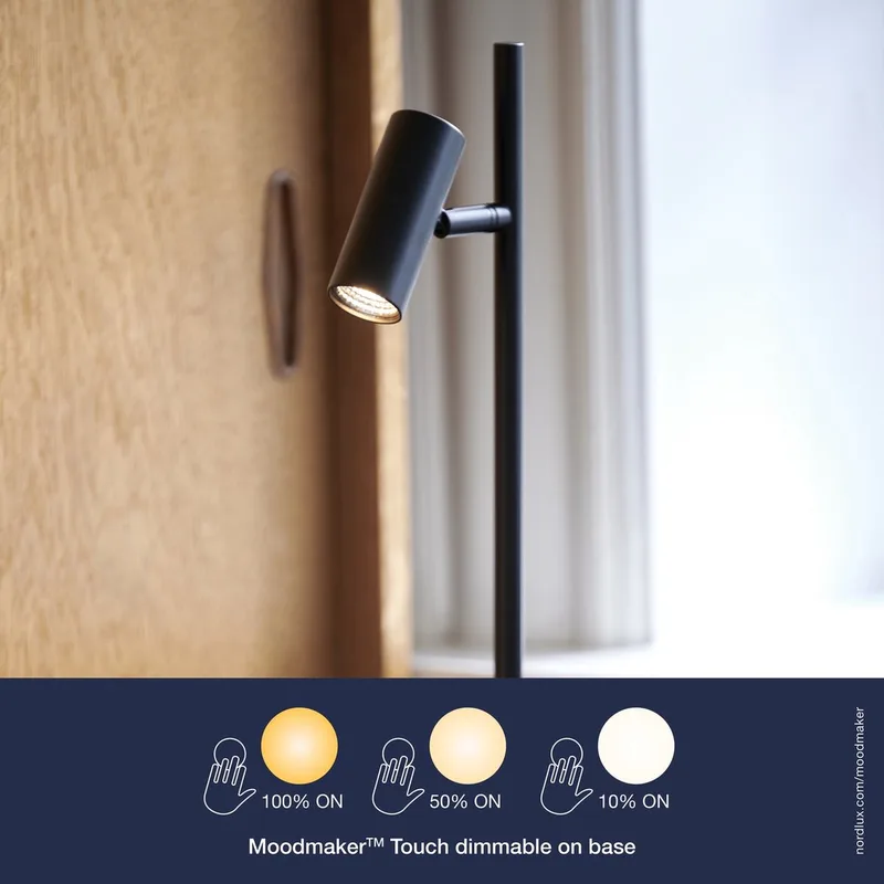 Lampe à poser OMARI - LED intégrée métal noir - blanc chaud 2700k IP20 de Nordlux en Noir – photo produit