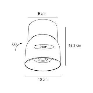 Pitcher spot, IP20, GU10, hvid fra Nordlux i Hvid – produktbillede 2 af 4