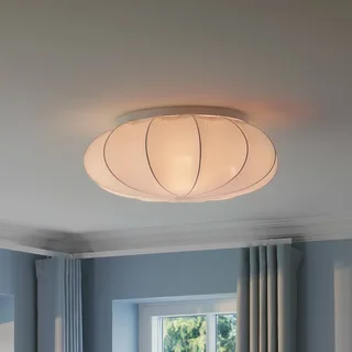 Plafondlamp Aeron, Ø 60 cm, textiel, E27 fra Nordlux i Hvid – produktbillede 1 af 4