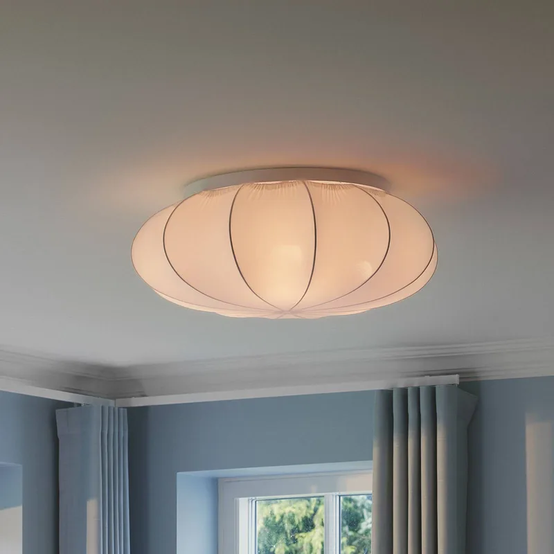 Plafondlamp Aeron, Ø 60 cm, textiel, E27 fra Nordlux i Hvid – produktbillede 1 af 4