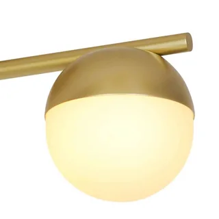 Plafondlamp Contina, messingkleurig, Ø 48 cm, metaal/glas fra Nordlux i Geborsteld messing, Opaal – produktbillede 2 af 3