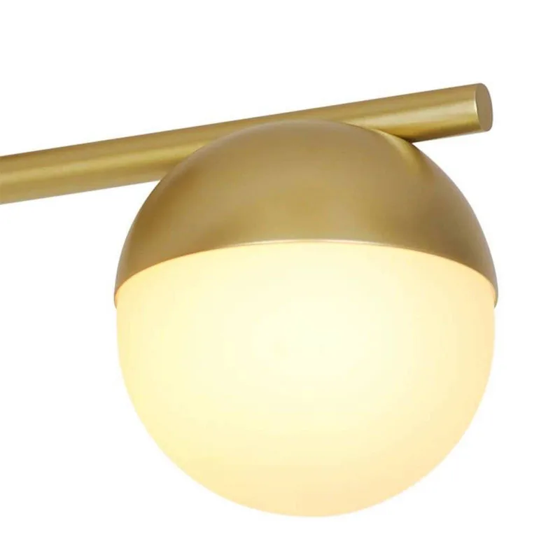Plafondlamp Contina, messingkleurig, Ø 48 cm, metaal/glas fra Nordlux i Geborsteld messing, Opaal – produktbillede 2 af 3
