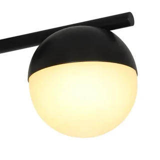 Plafondlamp Contina, zwart, Ø 48 cm, metaal/gas fra Nordlux i Sort, Opaal – produktbillede 2 af 3