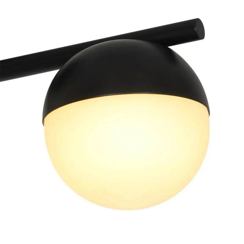 Plafondlamp Contina, zwart, Ø 48 cm, metaal/gas fra Nordlux i Sort, Opaal – produktbillede 2 af 3
