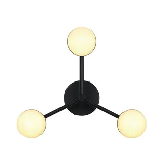 Plafondlamp Contina, zwart, Ø 48 cm, metaal/gas fra Nordlux i Sort, Opaal – produktbillede 1 af 3