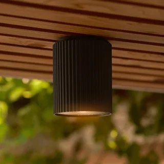 Plafondlamp Kyklop Ripple, aluminium, GU10 van Nordlux in Zwart – productfoto 1 van 3
