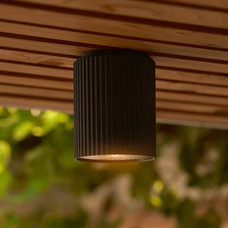 Plafondlamp Kyklop Ripple, aluminium, GU10 van Nordlux in Zwart – productfoto 1 van 3