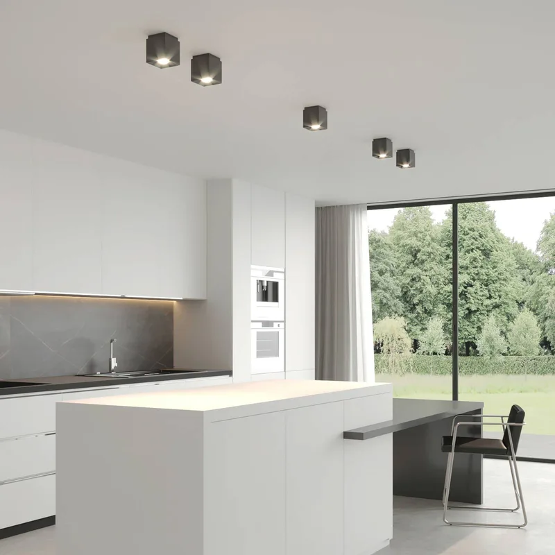 Plafondspot Ethan, 1-lamp, zwart fra Nordlux i Mat zwart, Messing – produktbillede 5 af 5