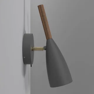 Applique murale PURE métal gris IP20 GU10 - DFTP, Intérieur de Nordlux en Gris, Donker hout – photo produit 3 sur 3