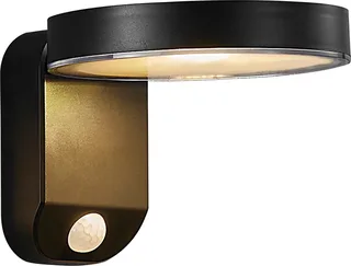 LED-solcellelampe til vægmontering Rica Round, rund fra Nordlux i Sort – produktbillede 1 af 4