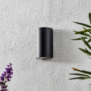 Rold udendørs LED-væglampe, rund fra Nordlux i Sort – produktbillede 2 af 5