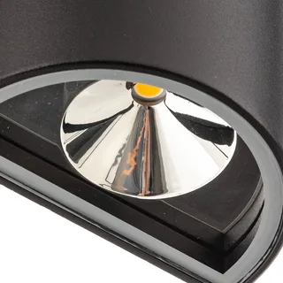 Rold udendørs LED-væglampe, rund fra Nordlux i Sort – produktbillede 5 af 5