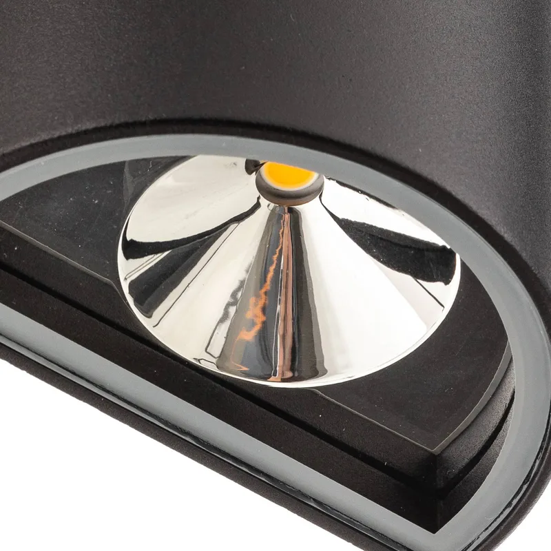 Rold udendørs LED-væglampe, rund fra Nordlux i Sort – produktbillede 5 af 5