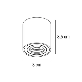 Sabonis Oppervlakte downlight, GU10, aluminium van Nordlux in Wit – productfoto 2 van 2