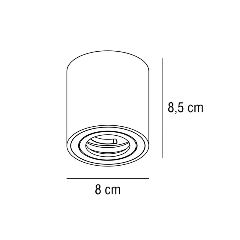 Sabonis Oppervlakte downlight, GU10, aluminium van Nordlux in Wit – productfoto 2 van 2