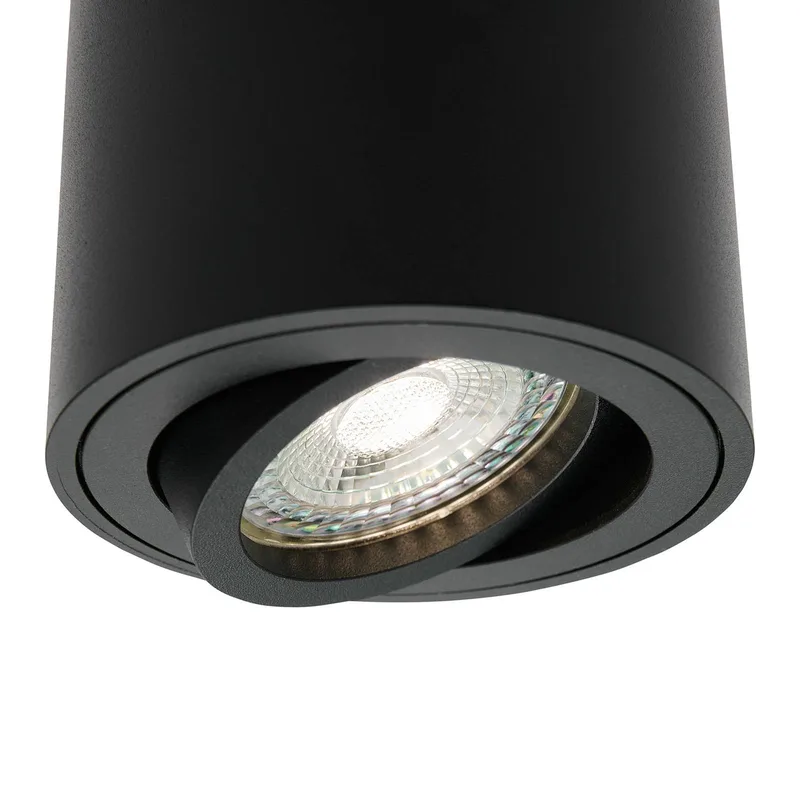 Sabonis påbygnings-downlight, GU10, aluminium fra Nordlux i Sort – produktbillede 2 af 3