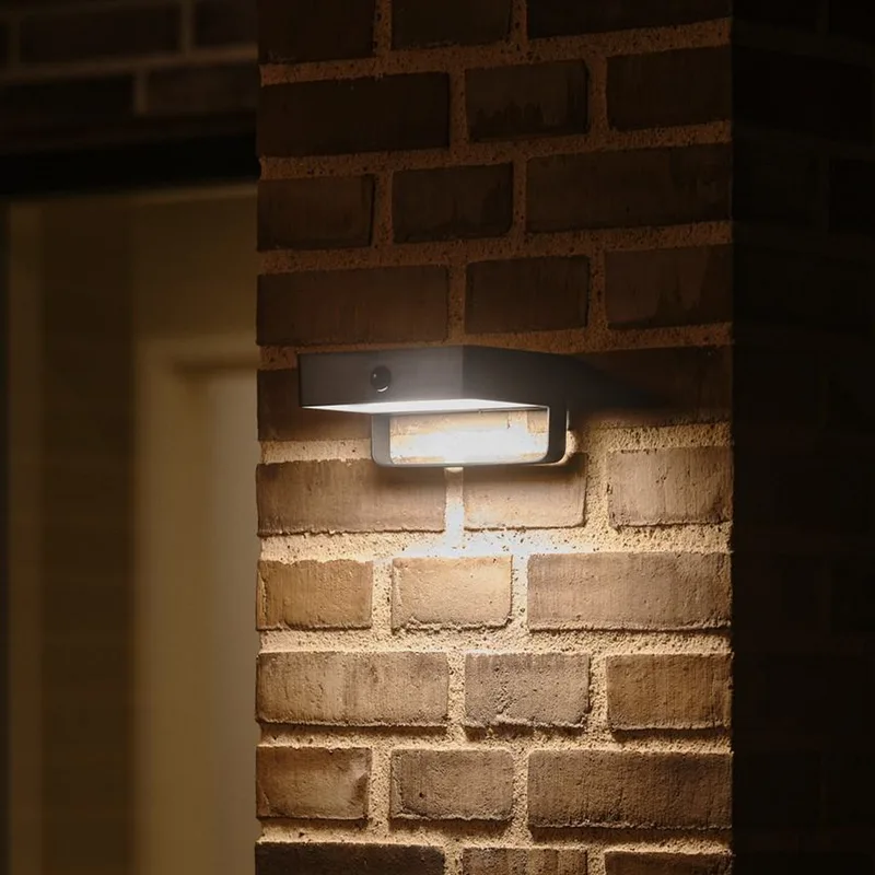 Saulio Solar buitenwandlamp, IP44, zwart från Nordlux – produktbild