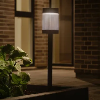 Coupar Solar Lampe de Jardin Noir de Nordlux en Noir, Transparent – photo produit 1 sur 5