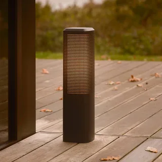 Staande sokkellamp Sidara 45 Seaside, aluminium, IP44, E27 von Nordlux in Schwarz – Produktfoto 1 von 5