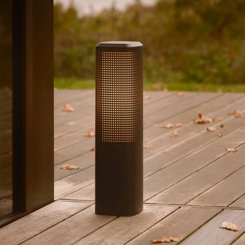 Staande sokkellamp Sidara 45 Seaside, aluminium, IP44, E27 von Nordlux in Schwarz – Produktfoto 1 von 5