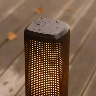 Staande sokkellamp Sidara 45 Seaside, aluminium, IP44, E27 von Nordlux in Schwarz – Produktfoto 4 von 5