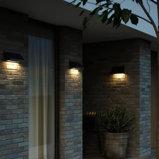 Tadas buitenwandlamp, aluminium, glas van Nordlux in Zwart – productfoto 1 van 2