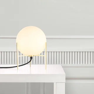 Alton bordlampe med hvid glasskærm fra Nordlux i Opaalwit, Messing – produktbillede 2 af 5