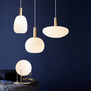 Alton bordlampe med hvid glasskærm fra Nordlux i Opaalwit, Messing – produktbillede 4 af 5