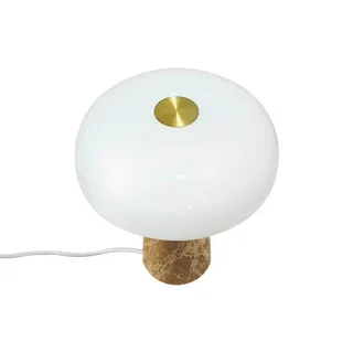 Tafellamp Glossy, beige/wit, hoogte 24 cm, marmer/glas by Nordlux in Beige, White – product photo 1 of 5