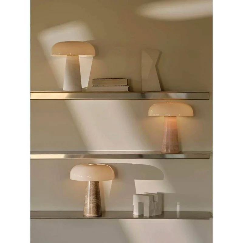 Tafellamp Glossy, beige/wit, hoogte 24 cm, marmer/glas by Nordlux in Beige, White – product photo 4 of 5