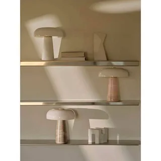 Tafellamp Glossy, beige/wit, hoogte 24 cm, marmer/glas by Nordlux in Beige, White – product photo 5 of 5