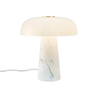 Tafellamp Glossy, hoogte 24 cm, marmer/glas van Nordlux in Wit – productfoto 2 van 5