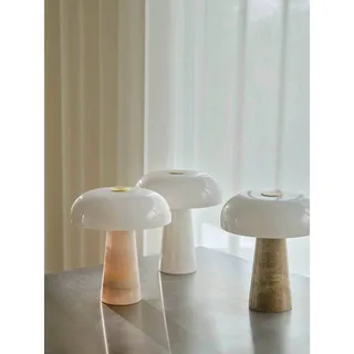 Tafellamp Glossy, hoogte 24 cm, marmer/glas van Nordlux in Wit – productfoto 5 van 5