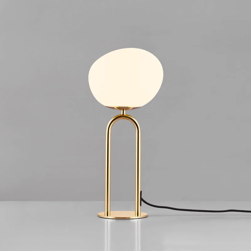 Tafellamp Shapes, wit/messing, glas, 47 cm hoog, E27 by Nordlux in White, Brass, Black – product photo 3 of 4