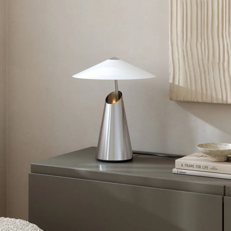 Tischleuchte Taido aus Metall, chrom von Nordlux in Chrom, Schwarz – Produktfoto