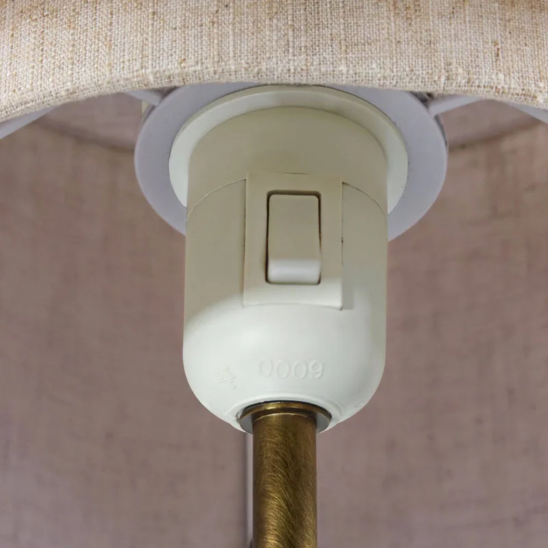 Takai-wandlamp met een textielkap met twee lagen de Nordlux en Beige, Gebronsd messing – photo produit 5 sur 5