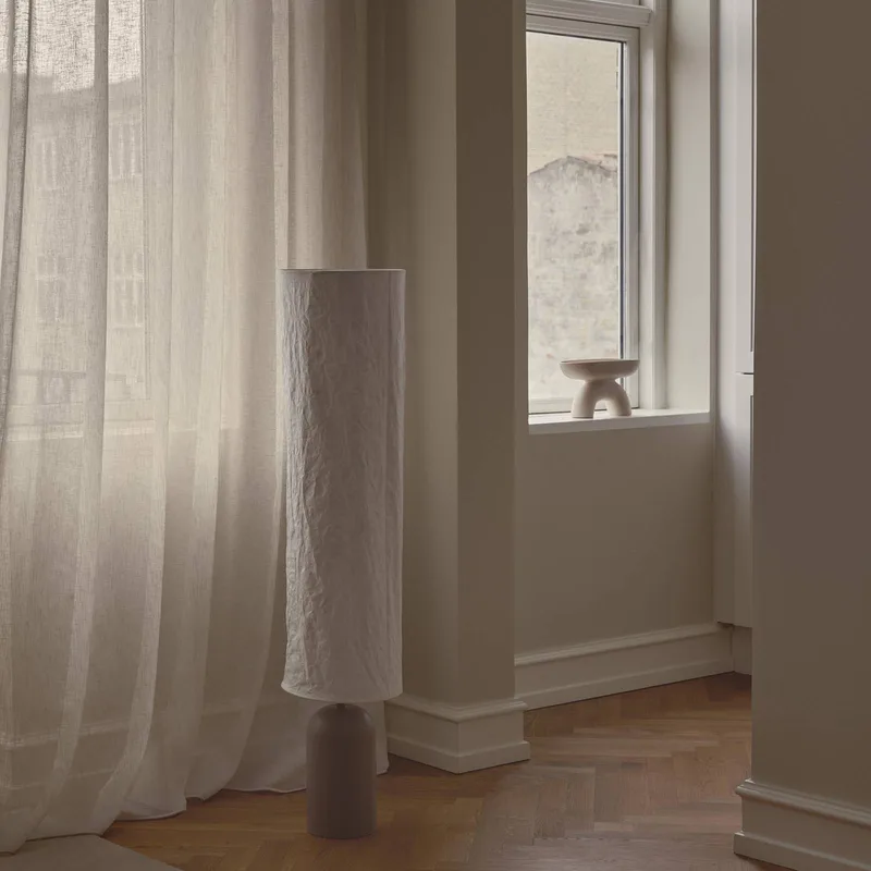Talli vloerlamp, bruin, Tyvek/metaal, hoogte 113 cm fra Nordlux i Lichtbruin, Creme – produktbillede 2 af 4