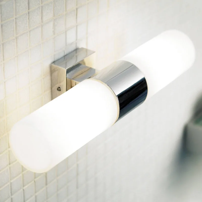 Applique murale TANG Double - E14 verre chromé IP44 Salle de bain de Nordlux en Blanc, Chrome – photo produit