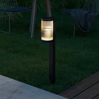 Coupar Garden-vejlampe i aluminium, sort fra Nordlux i Sort, Gennemsigtig – produktbillede 1 af 3