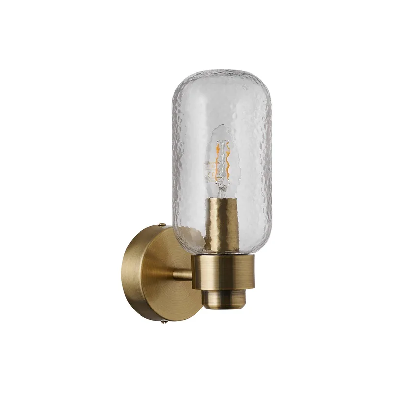 Tutan-wandlamp-IP44-E14-glas/messing van Nordlux in Messing – productfoto 2 van 4