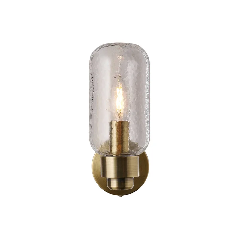 Tutan-wandlamp-IP44-E14-glas/messing van Nordlux in Messing – productfoto 3 van 4