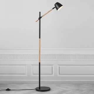 Vloerlamp Theo, van essenhout de Nordlux en Noir, Licht hout – photo produit 2 sur 2